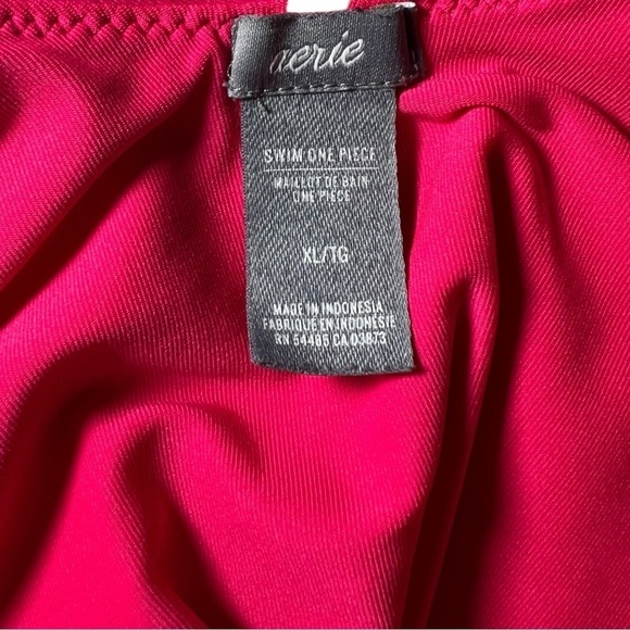 Aerie Women’s Super Scoop One Piece Swimsuit Hot Pink Size XL - Picture 3 of 6